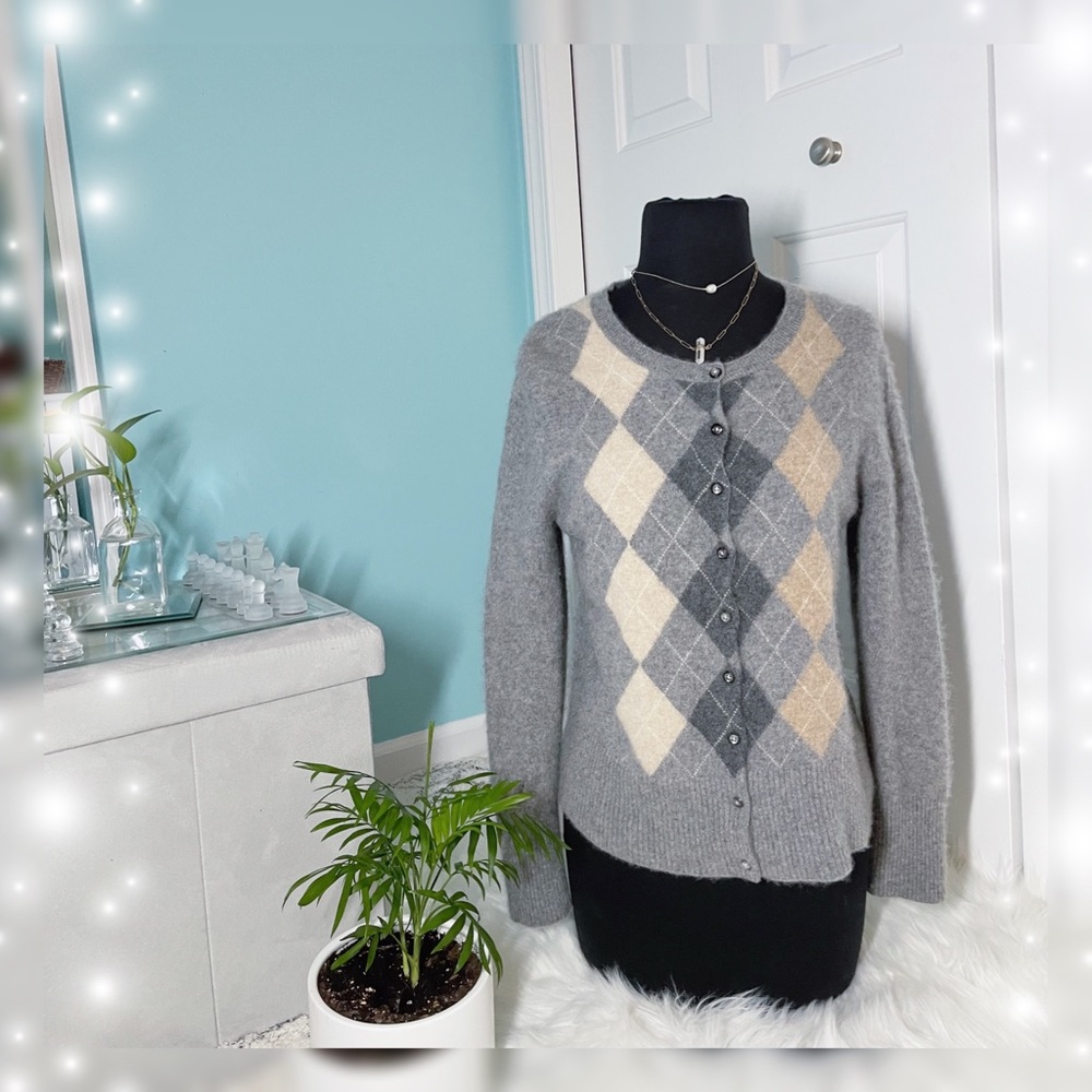 100% Cashmere Argyle Sweater